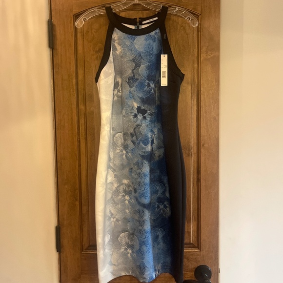 Elie Tahari Blue Floral Ombre Sheath Dress (NWT!) - Picture 1 of 3